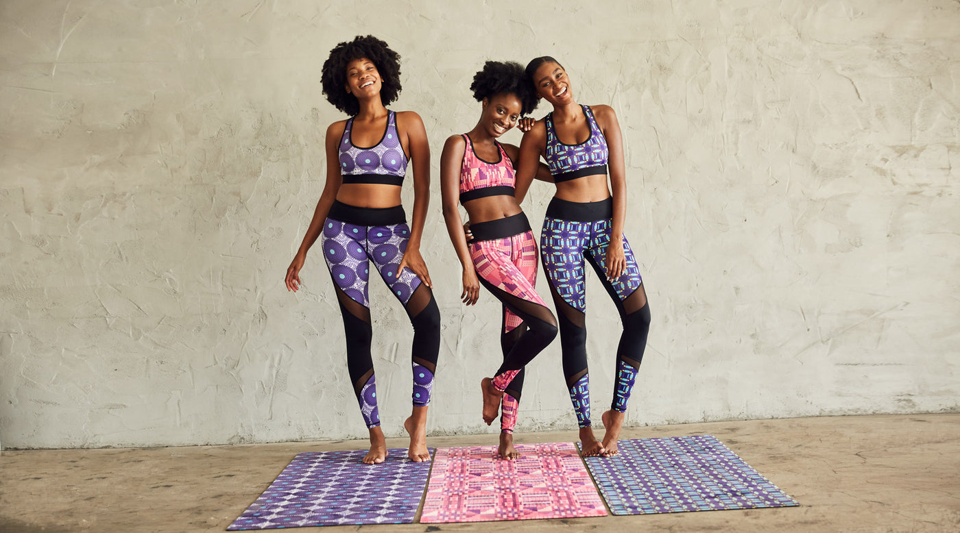 African print Activewear  Ankara leggings and kente yoga pants