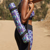 Culture Fit Blue Ankara Yoga Mat Lifestyle