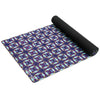 Culture Fit Blue Ankara Yoga Mat Side View