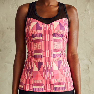 Culture Fit Kente Tank Top Front View